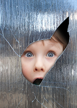 custom made wooden stool with glass seat placed over natural wood